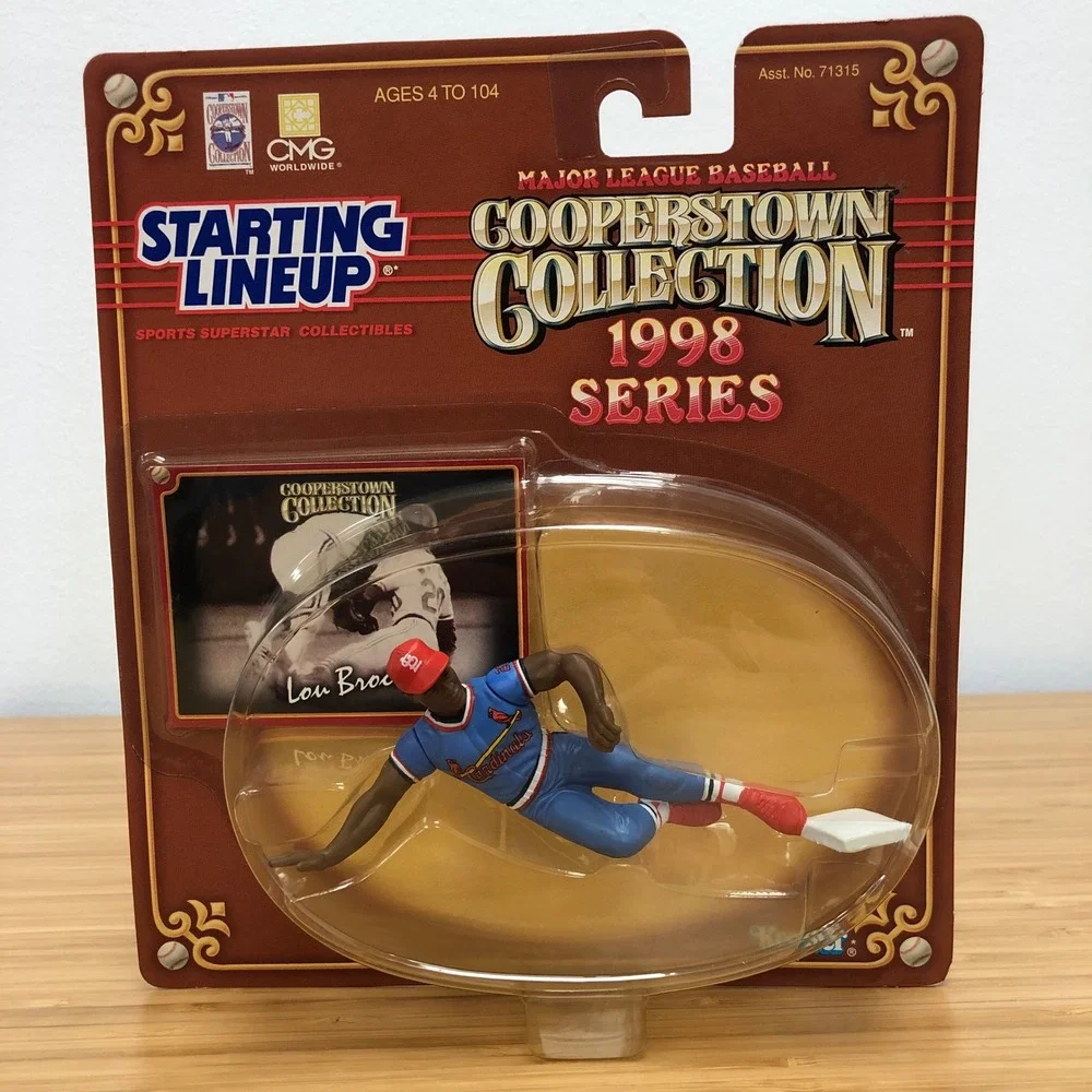 Kenner Starting Lineup Lou Brock Blue Cooperstown 1998 Figure